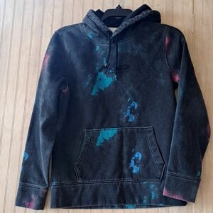 Hollister California Tie Dye Abstract Hoodie Hooded Cotton Sweatshirt Mens Small